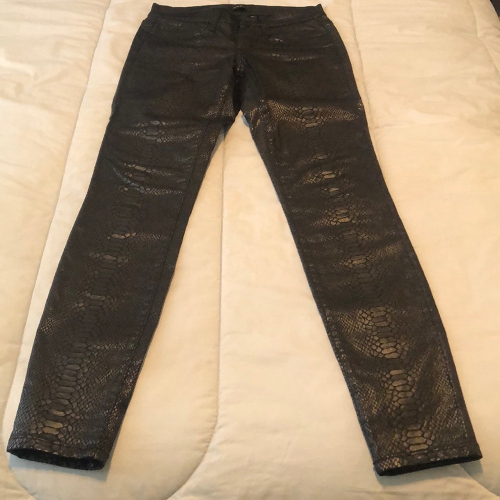 Bebe faux leather snake skin skinny pants